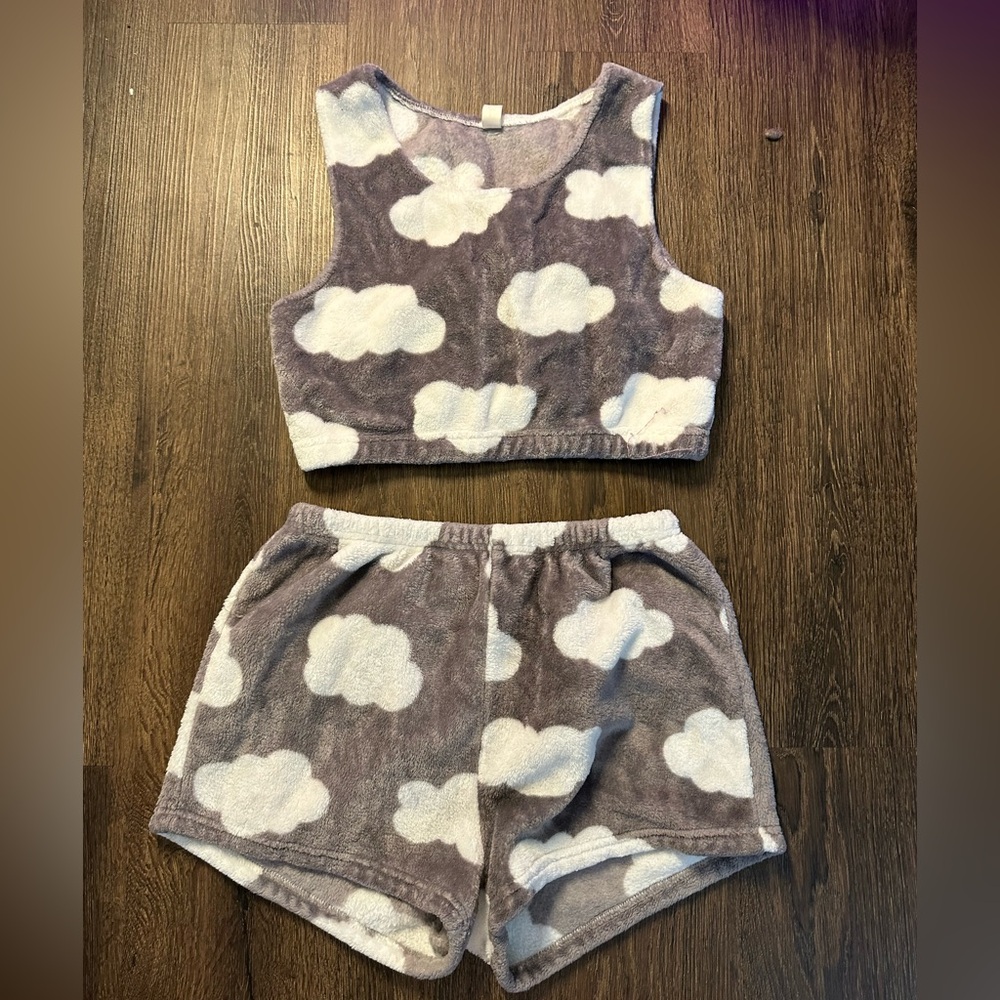 Cloud Print Tank and Shorts Set